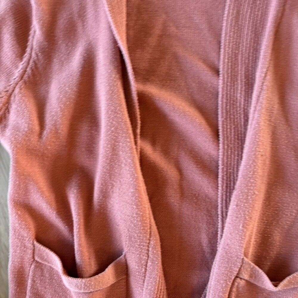 ** Rags Sweater Cardigan Orange Coral Salmon Size Medium Womens - Picture 5 of 8